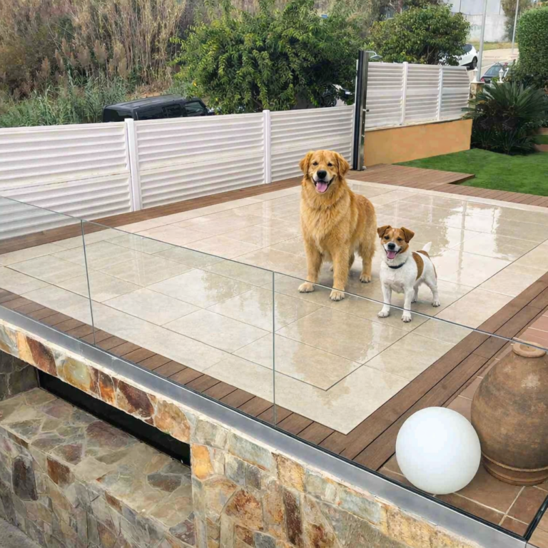 Mascotas seguras alrededor de la piscina